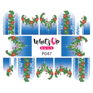 Whats Up Nails - Poinsettia Garland P047