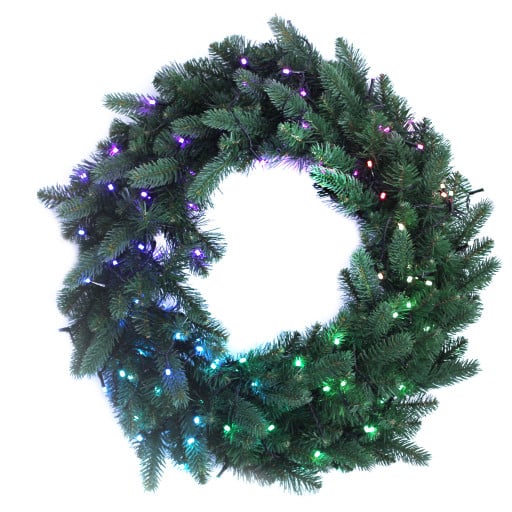Twinkly Prelit Wreath | farvet lys | 50 lys