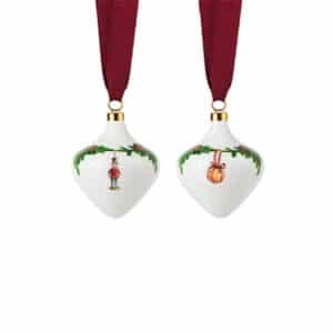 Royal Copenhagen Stjerne Riflet Jul ornament, 8,5 cm, 2 stk.