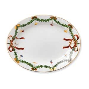 Royal Copenhagen Stjerne Riflet Jul Fad, 37 cm